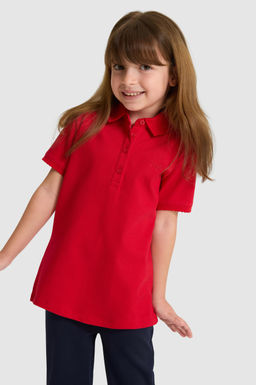 K_z _ocuk Polo Yaka K_rm_z_ Basic Ti__rt