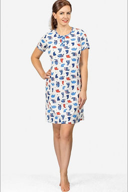 Сорочка с рукавом, голубой (517-1) - Плиона фото 2