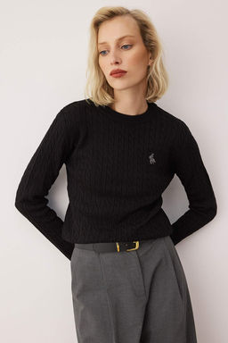 Ekru At Nak?sl? Sac Orgu Ince Triko Kazak TWOAW26KZ00122 - Trendyolmilla фото 13