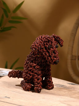 Сувенир плетёный «Собака», 27×15×23 см, сиграсс, тёмный