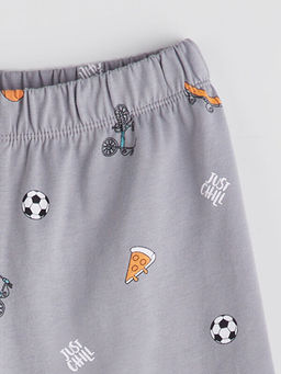 Beli Lastikli Bask?l? Erkek ?ocuk Pijama Alt