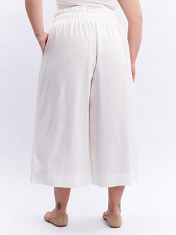 Брюки кюлоты льняные TBB19252WHT04