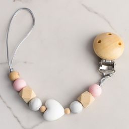 Подарочный набор Держатель для соски и прорезыватель, розовый, Крошка Я  фото 3