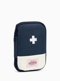 Косметичка-аптечка походная на молнии, с отделами, на подкладке, тёмно-синяя