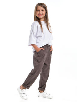 Вельветовые брюки UD 7972 коричневый - Mini maxi фото 10