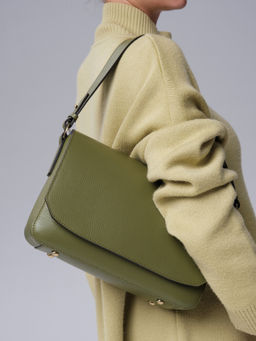 Сумка на плечо Deboro 30512 зеленая водоросль