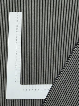 Пестрядь Тройные полоски (3мм) цв.черный, ш.1.5м, хлопок-100%, 110гр/м.кв - Купава фото 4