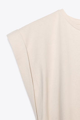 DROP SHOULDER TEXTURED T-SHIRT - Zara фото 7