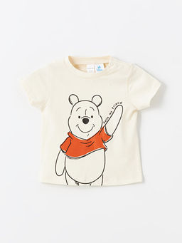 Bisiklet Yaka Winnie The Pooh Bask?l? Erkek Bebek ?ortlu Pijama Tak?m? - Waikiki фото 2