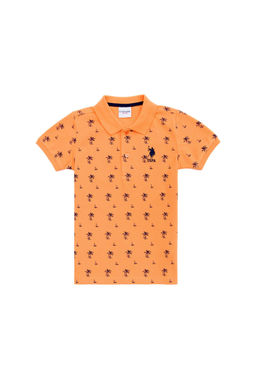 Оранжевая футболка с воротником-поло для мальчика Неожиданная скидка в корзине - U.s. polo assn фото 3