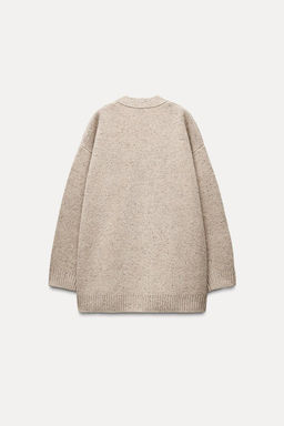 100% WOOL OVERSIZE CARDIGAN - Zara фото 6