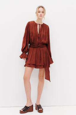 Vestido drapeado con detalle de nudo - H&m фото 5