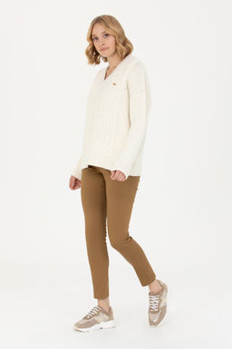 Женские брюки из плотной ткани светло-хаки - U.s. polo assn фото 17