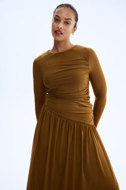 Vestido drapeado de malla - H&m фото 3