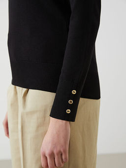 Bisiklet Yaka Kad?n Triko Kazak