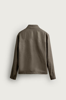 SOBRECAMISA 100% LINO CREMALLERA / Vis?n - Zara фото 9