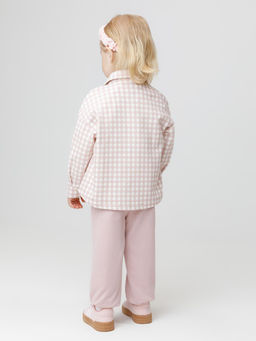 КР 400815/розовый лед к597 брюки д/дев яс