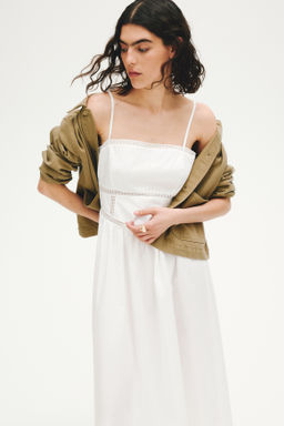 Vestido de algod?n con tirantes de lazo - H&m фото 4