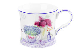 Кружка 250 мл 11,5*8,5*7,7 см Лаванда фарфор NEW BONE CHINA
