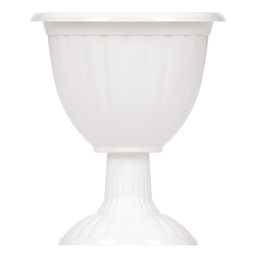 Вазон "Жасмин"18л на высокой ножке белый М1392