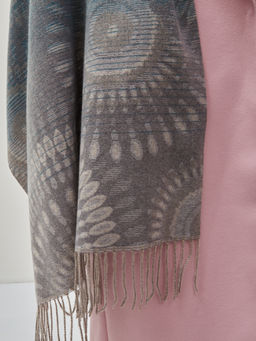 В составе шерсть ! теплый двусторонний палантин - Tantino фото 3