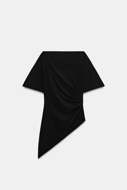 TOP CREPE DRAPEADO / Negro - Zara фото 6