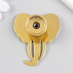 Ручка для шкатулки металл «Голова слона», состаренное золото, 4.5×4.2 см