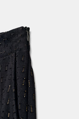 METALLIC THREAD BALLOON TROUSERS - Zara фото 7