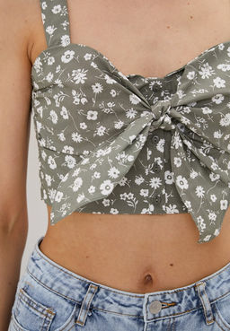 Блузка-топ в красно-белую клетку - Incity фото 20