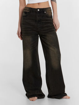 БРЮКИ ЖЕНСКИЕ ДЖИНСОВЫЕ т.серый +тинт 2024-2DTW501-6