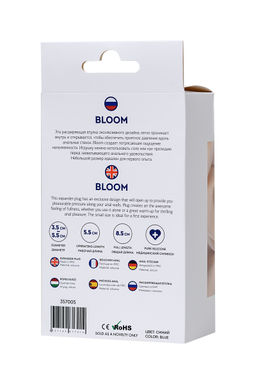 Расширяющая анальная втулка ToDo by Toyfa Bloom, силикон, синяя, 8,5 см, 4,5 см