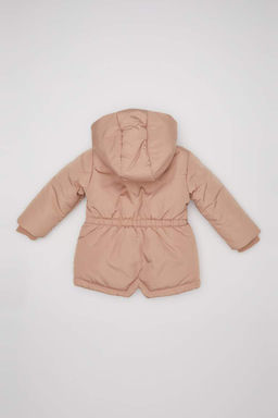 Водонепроницаемое пальто с капюшоном для маленьких девочек - Defacto фото 5