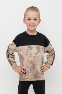 КР 302602/темно-бежевый,тай-дай к508 джемпер для мал