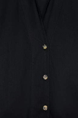 V-NECK POPLIN SHIRT - Zara фото 18
