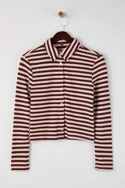 Ekru Selanik Patl? fitted/Vucuda Oturan Orme Bluz TWOAW26BZ00342