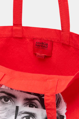BOLSA SHOPPER ALMOD?VAR / Rojo - Zara фото 4