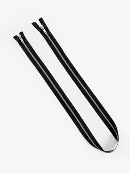 Цена за 10 шт. Молния металлическая, №5, 2 замка, разъёмная, замки автомат, 110 см, чёрная