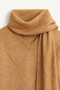 LIMITED EDITION GEOMETRIC JACQUARD SWEATER WITH SCARF - Zara фото 8