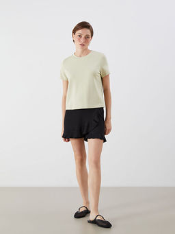 Beli Lastikli Dokulu Kad?n ?ortlu Etek