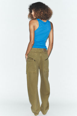 Z1975 MID-WAIST CARGO JEANS WITH ZIPS - Zara фото 5