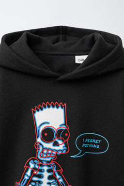 BART THE SIMPSONS MATT GROENING SKELETON HOODIE - Zara фото 3