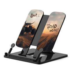 Подставка для книг ErichKrause "Road Beast", 235*190мм, регулир. угол наклона (63534) черная с рисунком