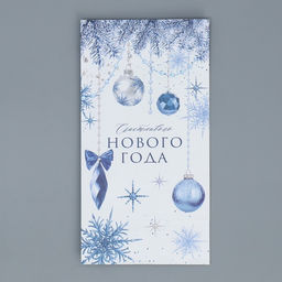 Цена за 10 шт. Пакет подарочный без ручек «Счастливого Нового года», 10×19.5×7 см