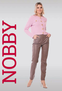 NOBBY, Женские брюки 794-500/2 (кофе) (эко-кожа)  фото 7
