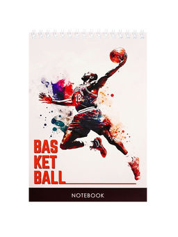 Цена за 3 шт. Блокнот А5, 40 листов в клетку на гребне «Баскетбол», обложка мелованный картон, блок офсет