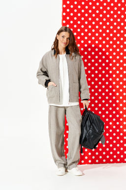 костюм женский 2-х предметный (бомбер + брюки) - Elletto фото 2