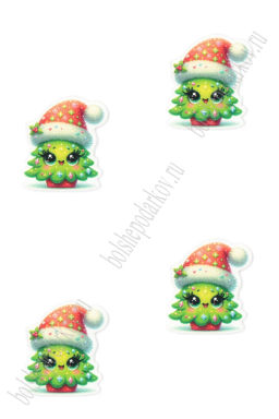 Кабошон-вырубка Ёлочка 3*3,5 см (10 шт) SF-7342 - Больше подарков фото 2