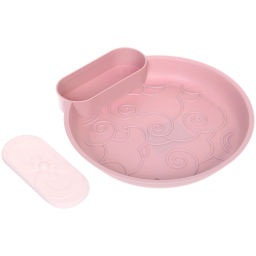 Цена за 2 шт. Тарелка пластиковая "SEGRETO" 22*23,5*3,5см пыльная роза