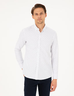 Рубашка Slim Fit индиго с длинным рукавом