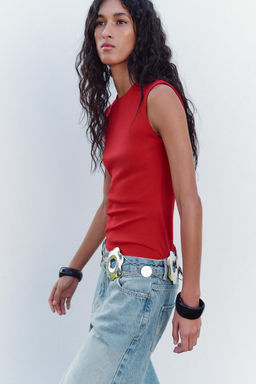 SLEEVELESS KNIT TOP - Zara фото 32